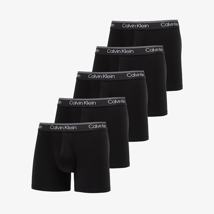 Боксерки CALVIN KLEIN Microfiber Stretch Boxer Brief 5-Pack Black Черно | LV00NB4413 UB1