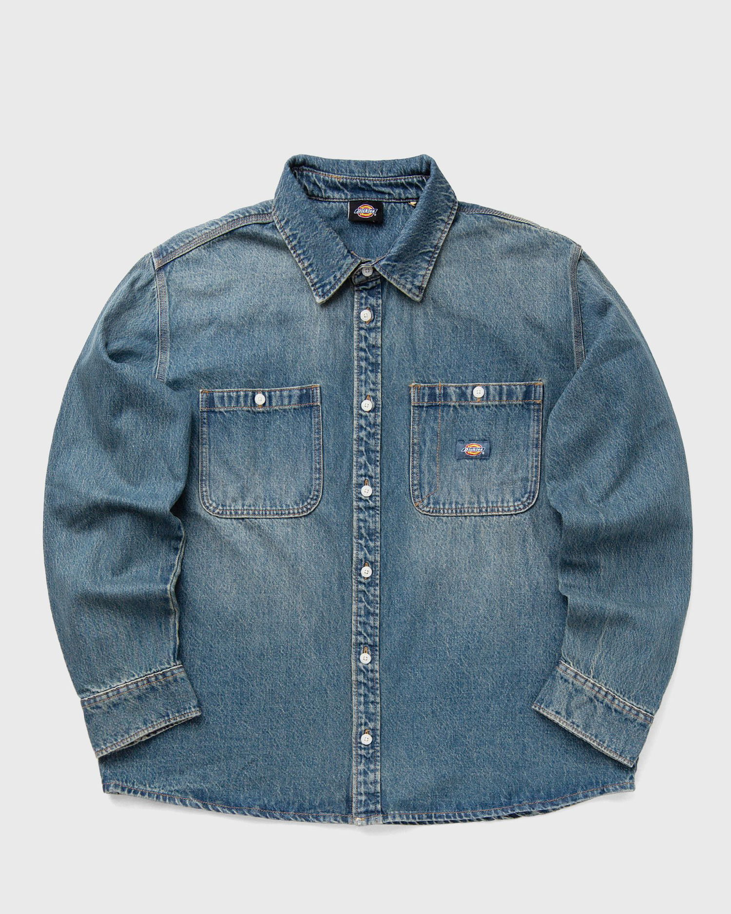 Риза Dickies Long Sleeve Denim Mechanic Shirt Синьо | DK0A87PXL231, 0