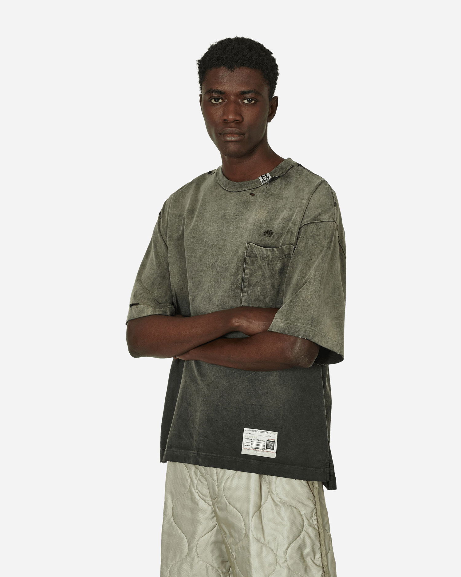 Тениска Maison MIHARA YASUHIRO Sun Faded T-Shirt Black Сиво | A12TS611 BLACK, 0