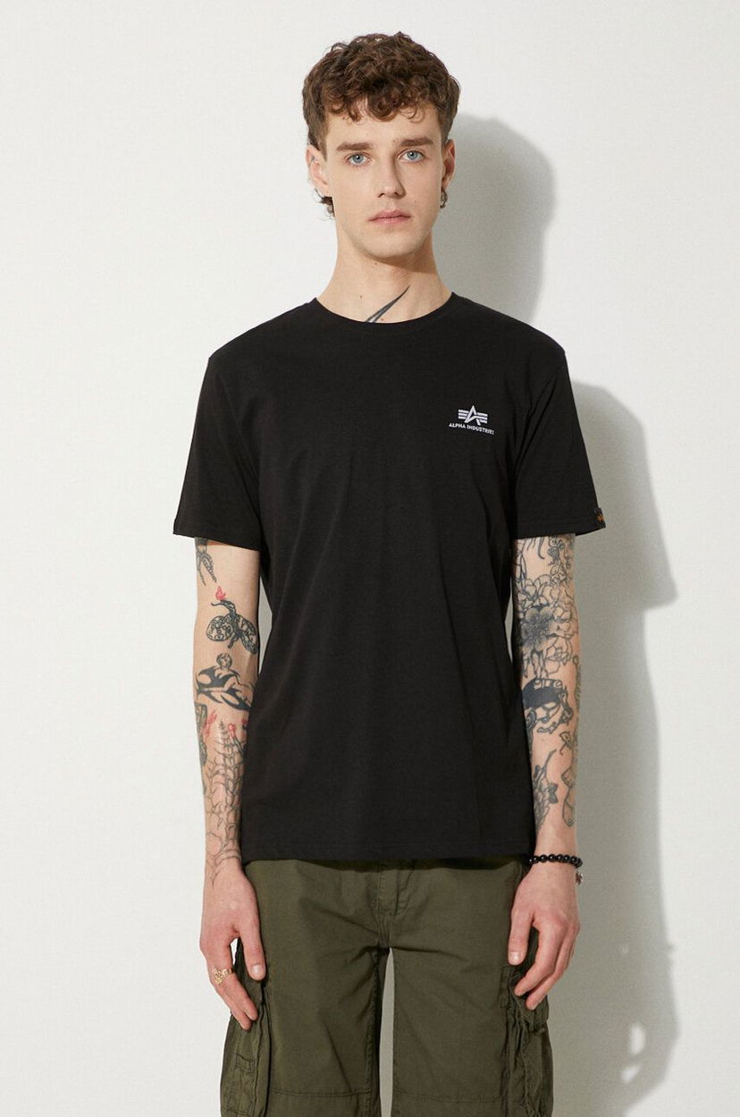 Тениска Alpha Industries T-Shirt With Print Черно | 128507RP.285