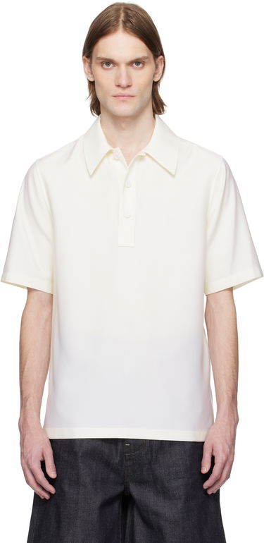 Поло тениска Jil Sander Jil Sander Virgin Wool Polo Бяло | J21DL0223_J40224, 0