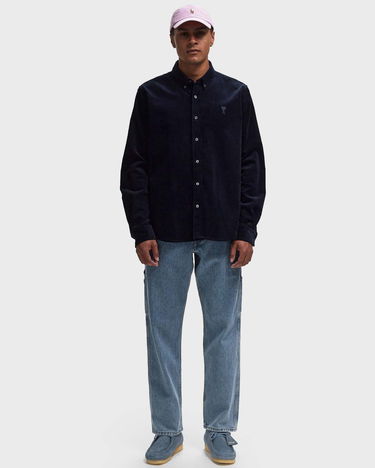 Риза AMI Corduroy Button-Down Shirt Синьо | USH060.CO0089-4011, 1
