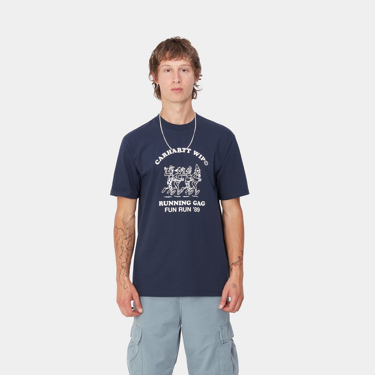 Тениска Carhartt WIP Fun Run Graphic Short Sleeve T-Shirt Синьо | I033986_9, 0