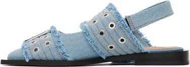 Pокля GANNI GANNI Charms Buckle Denim Flats Синьо | S2939, 2