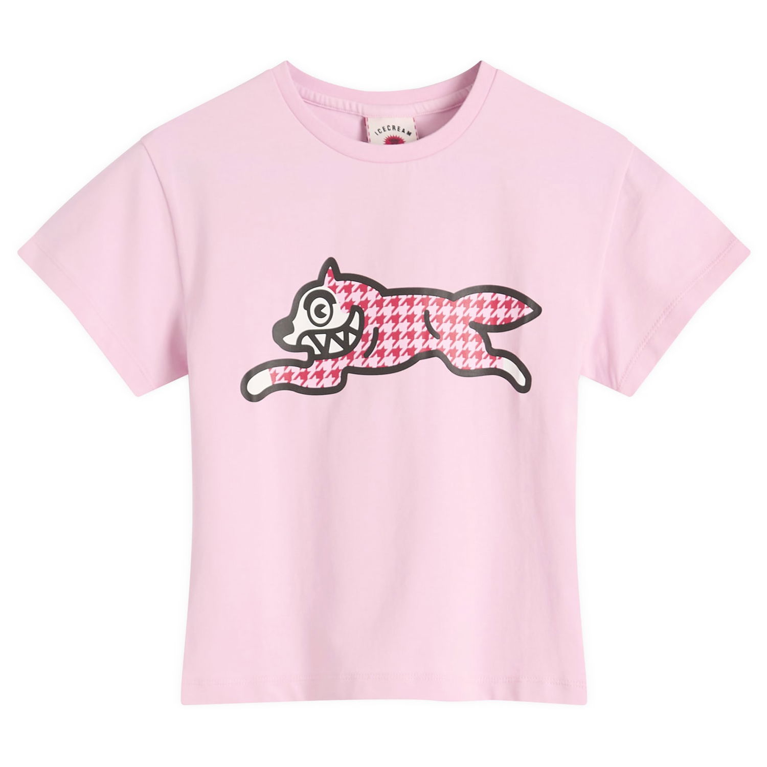 Тениска BBC IceCream ICECREAM Houndstooth Running Dog Baby T-Shirt, Size Large Розово | ICWW25316-PNK, 0