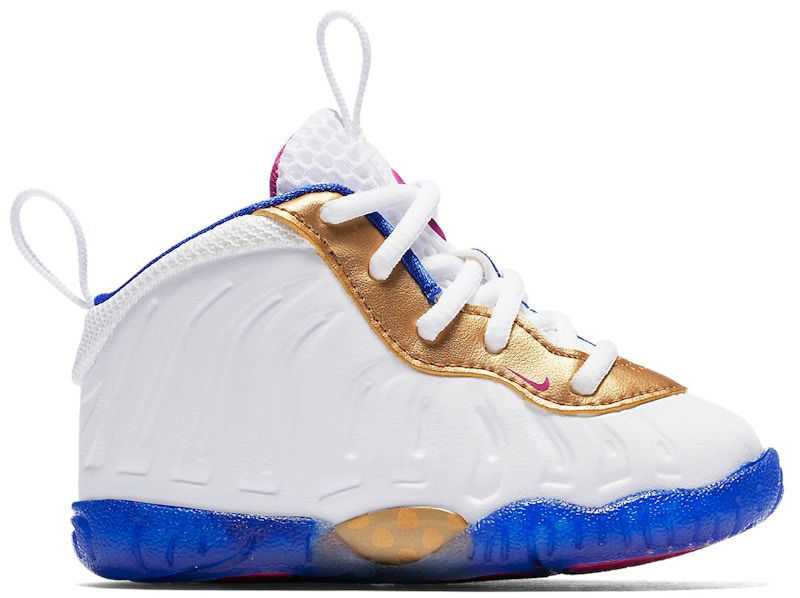 Кецове и обувки Nike Air Foamposite One Peanut Butter & Jelly (TD) Бяло | 723947-103, 0