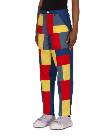 Панталони Comme des Garçons Patchwork Pants Червено | FG-P022-SS21 1, 2