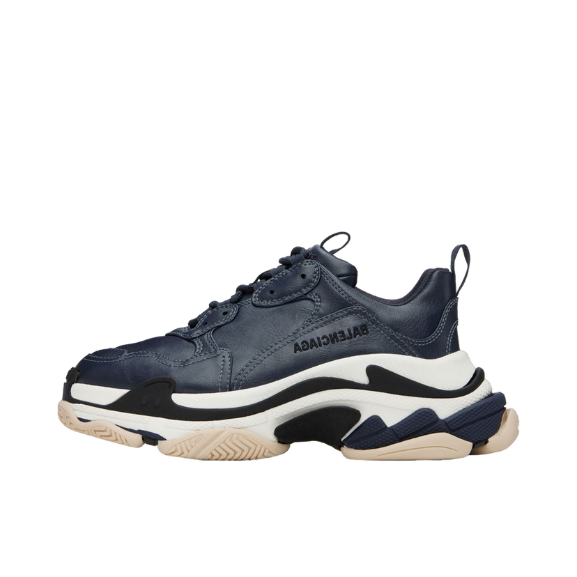 Кецове и обувки Balenciaga Navy Triple S Low Top Тъмно синьо | 536737-W2FAD-4197