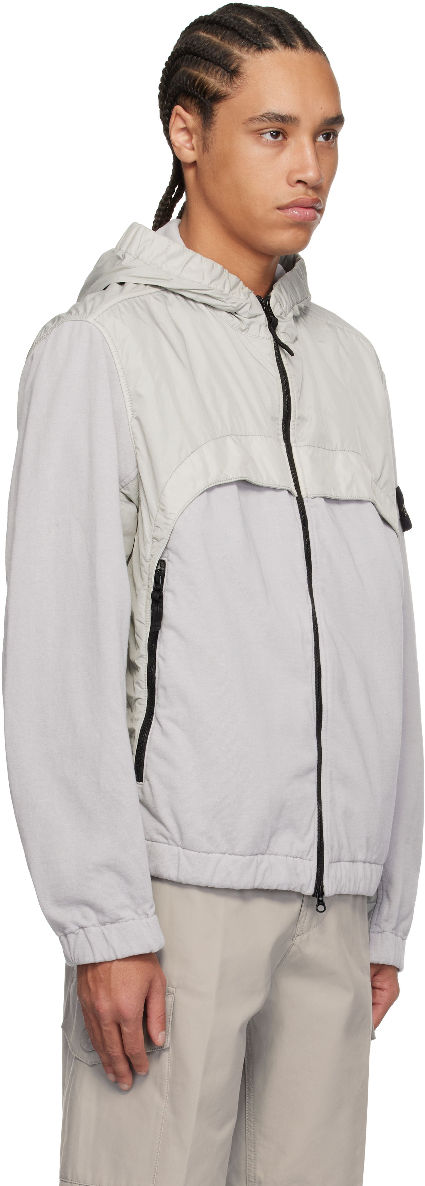 Ветровка Stone Island Stone Island Crinkle Reps R-NY Hooded Jacket Сиво | K1S15 4100041 S0A23, 1