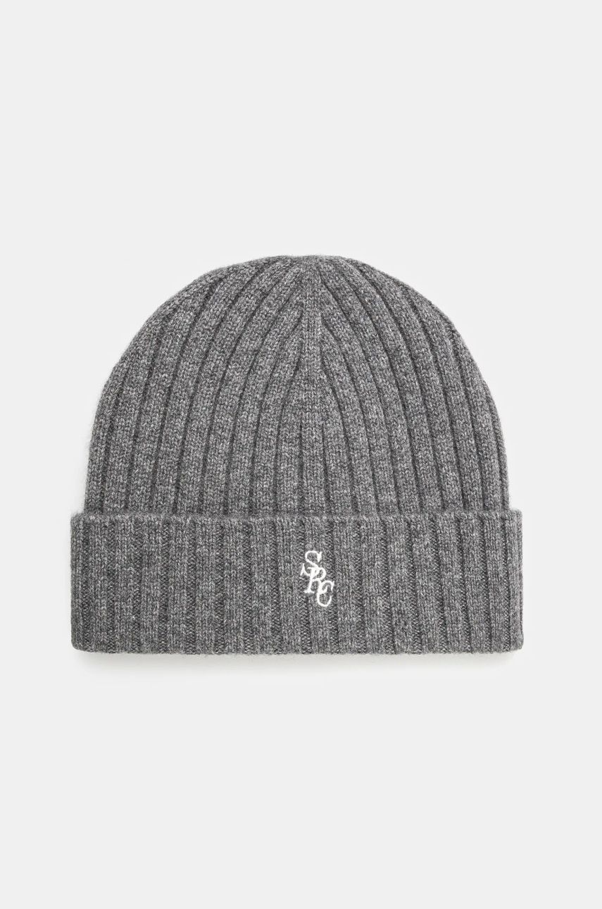 Шапка Sporty & Rich SRC Wool Cashmere Beanie Сиво | AC066506302GY03, 0