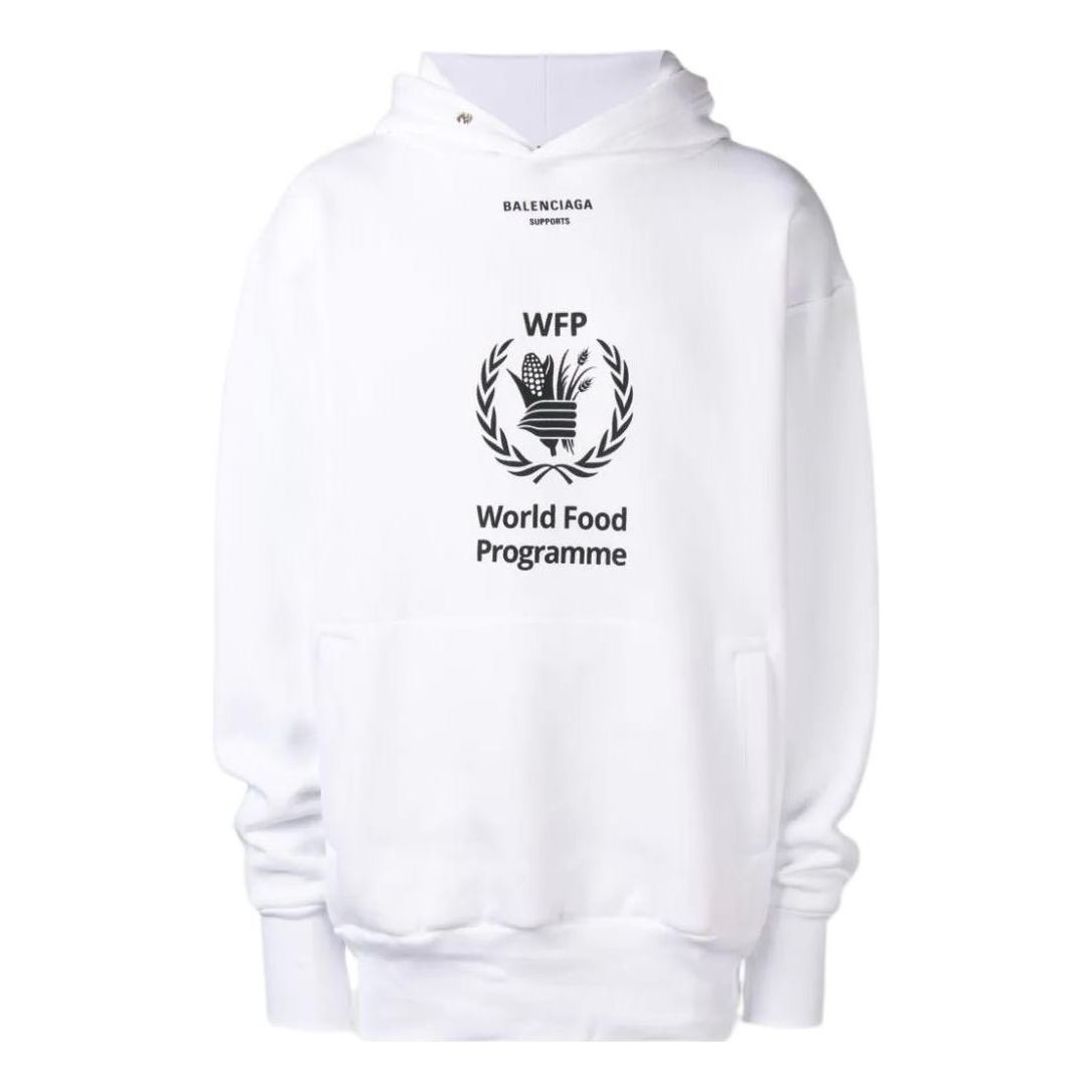 Суитчър Balenciaga World Food Programme Logo Print Hoodie Бяло | 541870TCV343307, 0