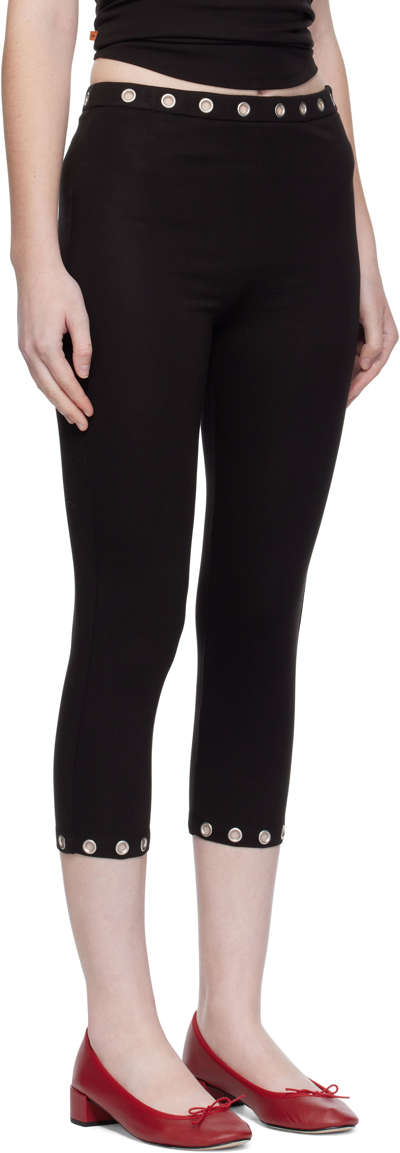 Клинове Miaou Miaou Carla Capri Leggings Черно | 1065HJBBLK, 1