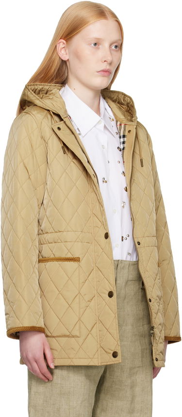 Пухо яке Burberry Burberry Quilted Hooded Jacket Бежово | 8113841, 1