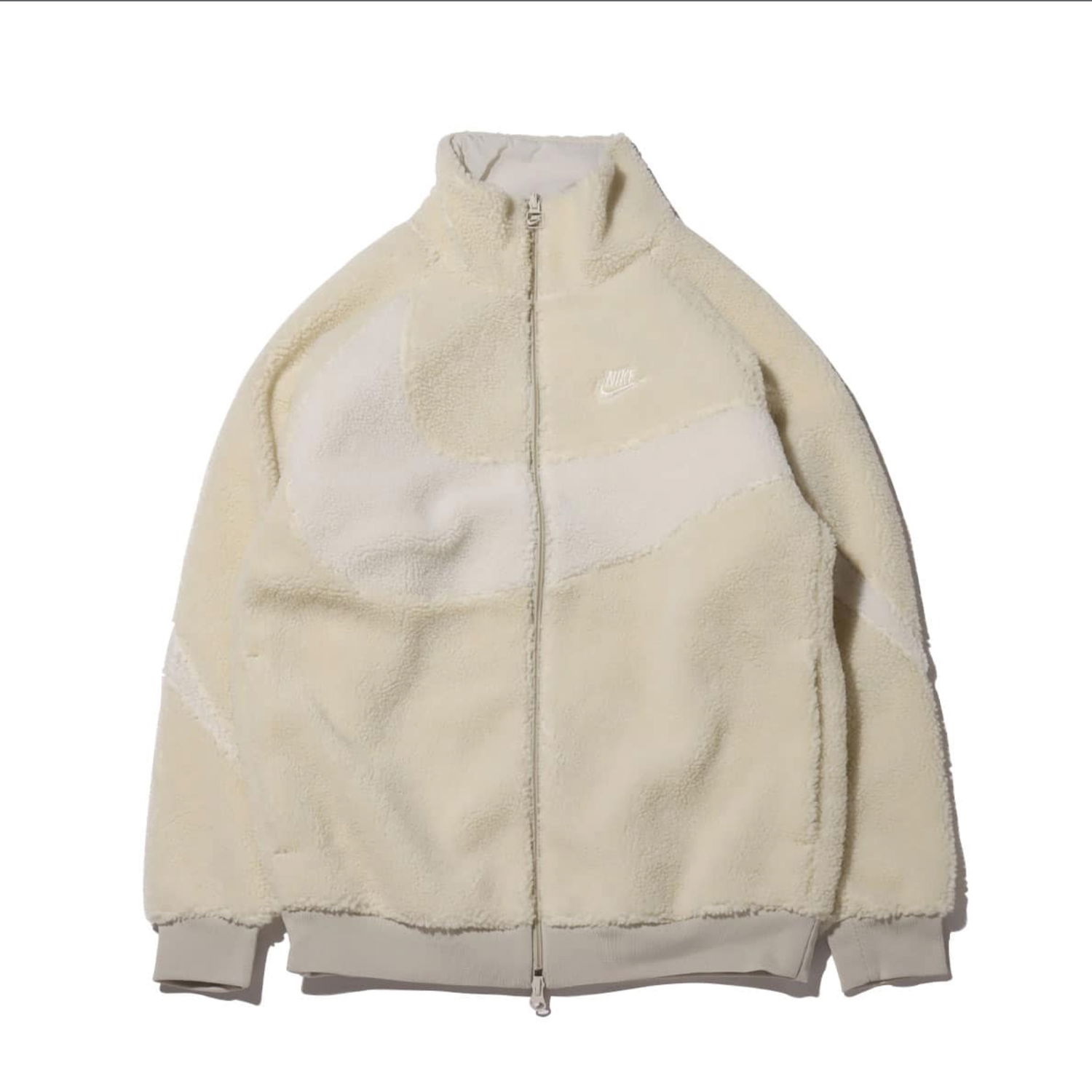 Яке Nike Big Swoosh Reversible Boa Jacket Light Bone Бежово | BQ6546-070, 0