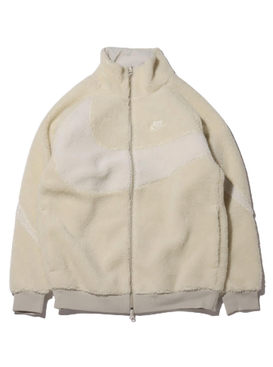 Яке Nike Big Swoosh Reversible Boa Jacket Light Bone Бежово | BQ6546-070