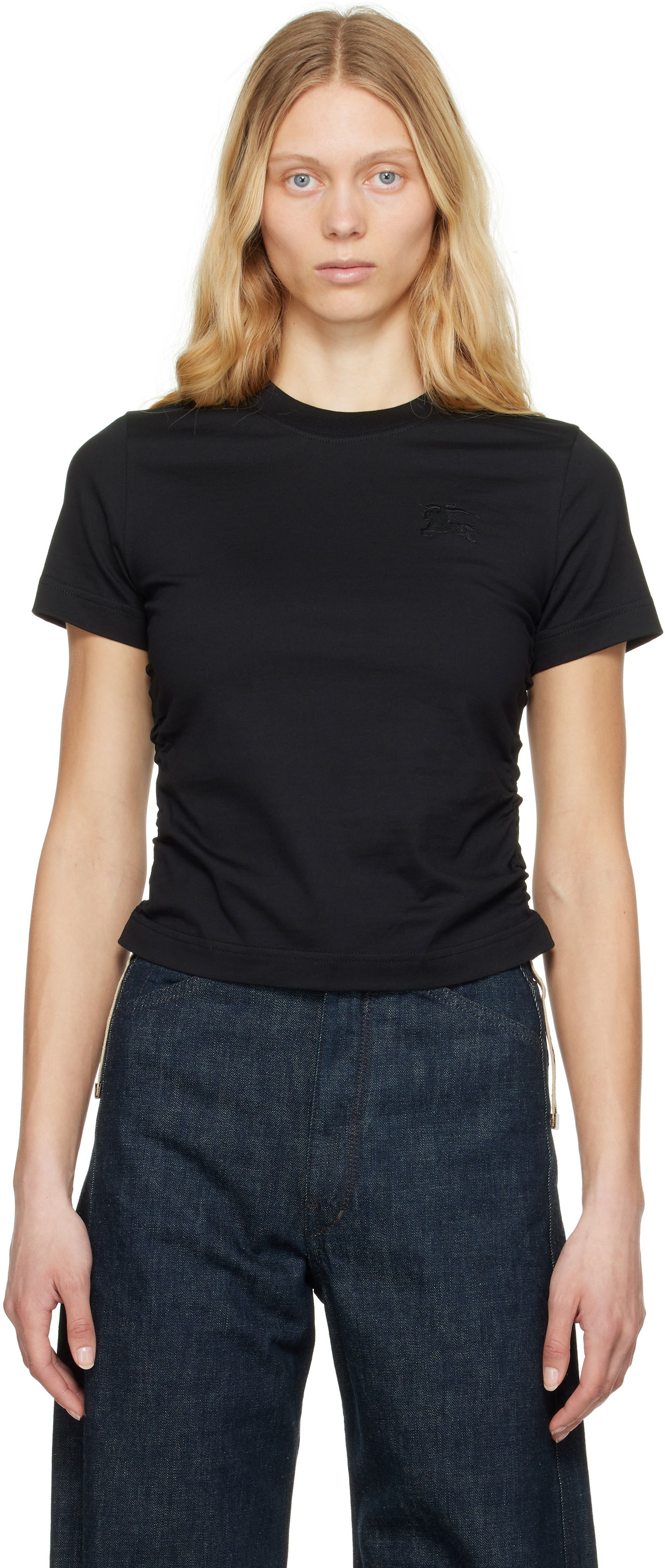 Тениска Burberry Burberry Cotton T-Shirt Черно | 8109187, 0