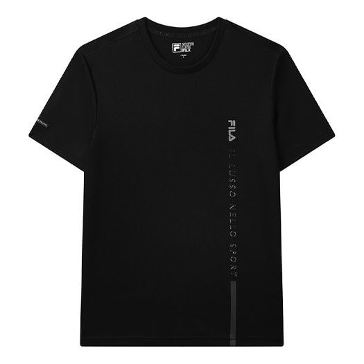 Тениска FILA Letter Logo Loose Crewneck Short Sleeve T-Shirt Черно | F11M132158F-BK