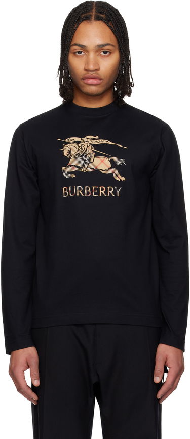 Тениска Burberry EKD Long Sleeve T-shirt Черно | 8121954, 0