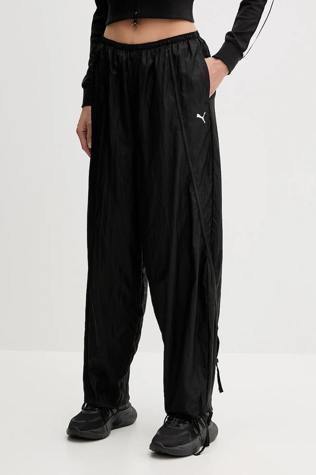 Relaxed Fit Windbreaker Trousers with Adjustable Hem