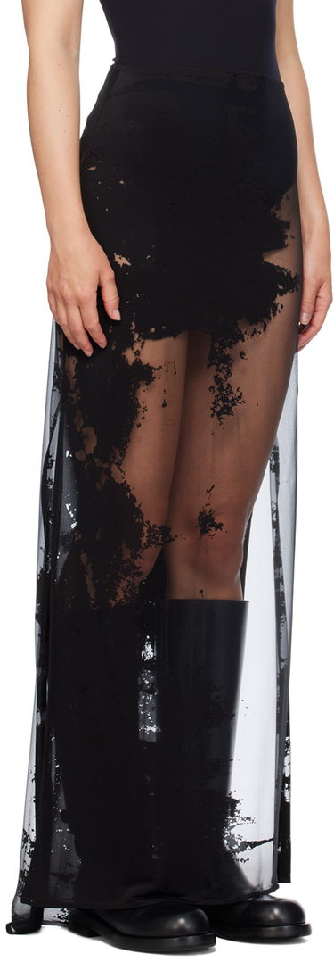 Пола Ann Demeulemeester Ann Demeulemeester Vivi Maxi Sheer Skirt Черно | 2401-W-JSK29-FA440-099, 1