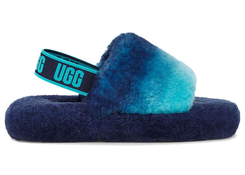Кецове и обувки UGG Fluff Yeah Slide Gradient Синьо | 1120772K-BCB, 0