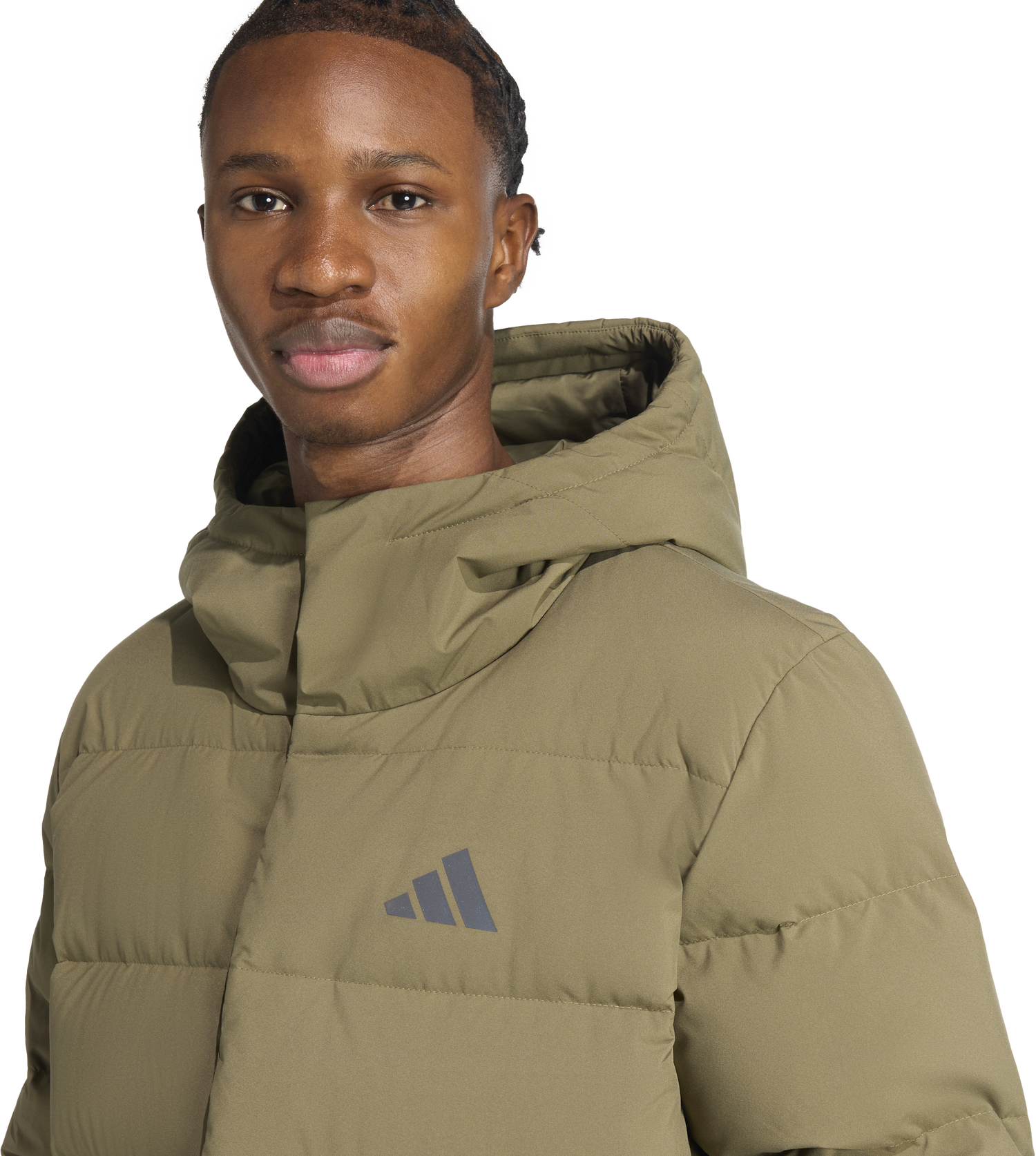 Яке adidas Performance Helionic CLIMAWARM Hooded Down Jacket Зелено | JX0580, 1