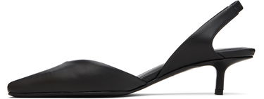 Грижа за обувките Loulou de Saison Loulou de Saison Akila LDS Leather Slingback Heels Черно | AKILA LDS, 2