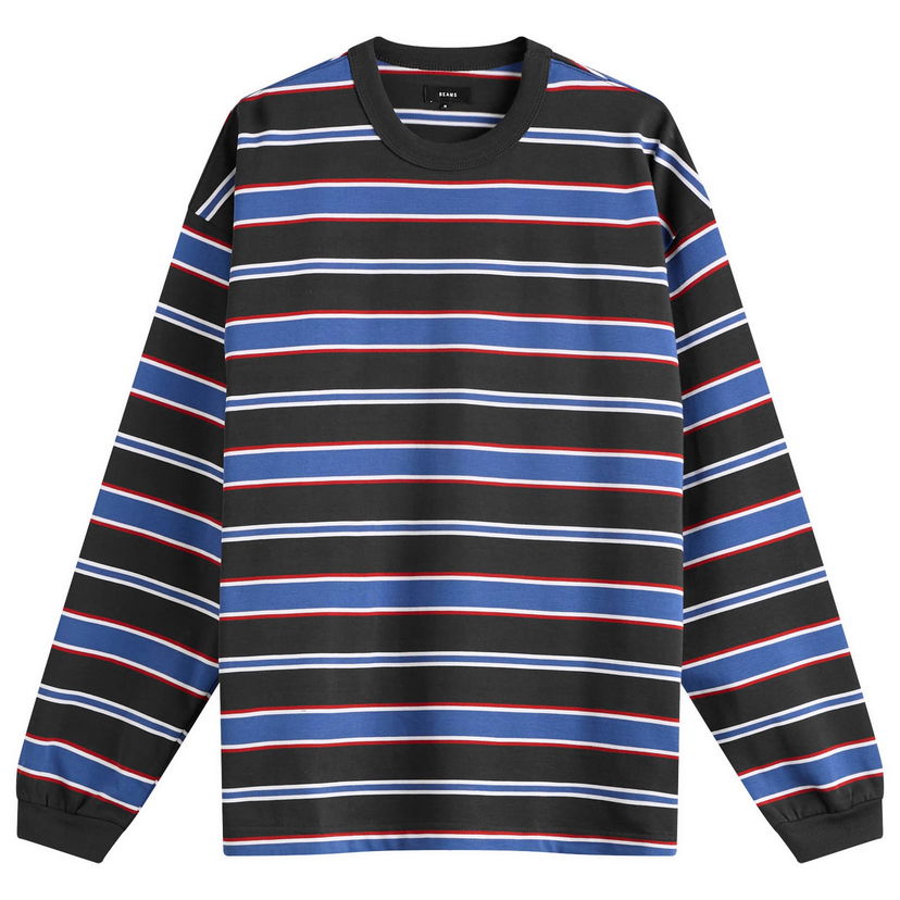 Тениска BEAMS BEAMS Loose Border Stripe Long Sleeve T-Shirt Многоцветен | 1114-0491-803-19