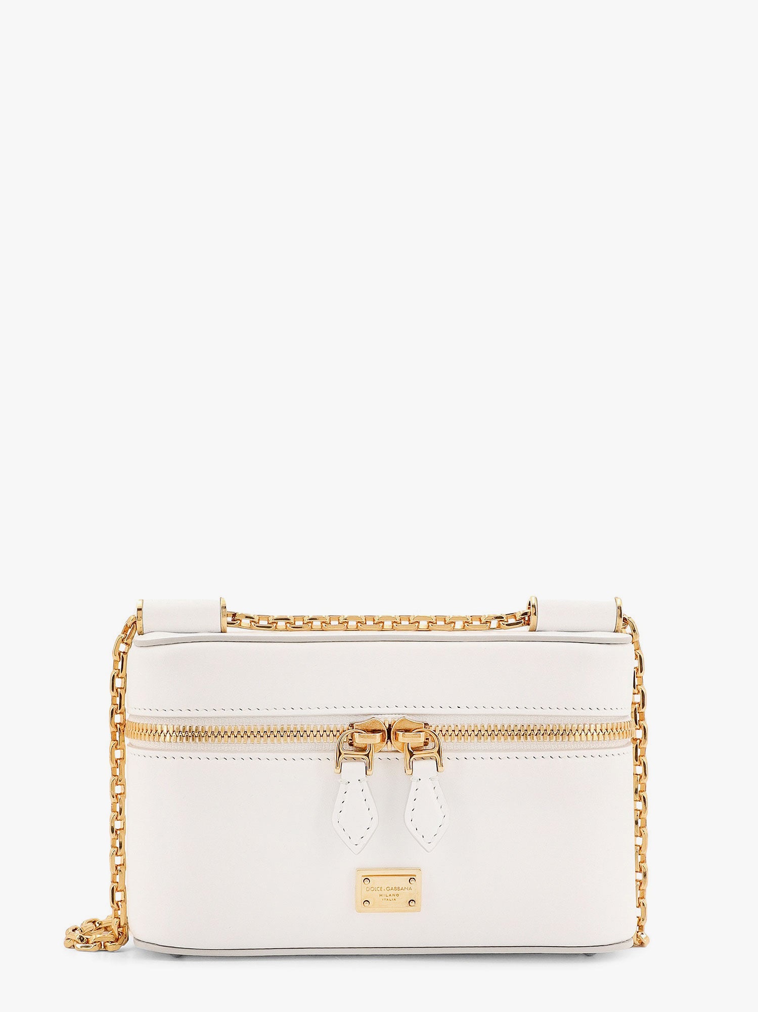 Чанта през рамо Dolce & Gabbana Dolce & Gabbana Sicily Vanity Case Bag with Chain Бяло | BB7800B732180002, 0