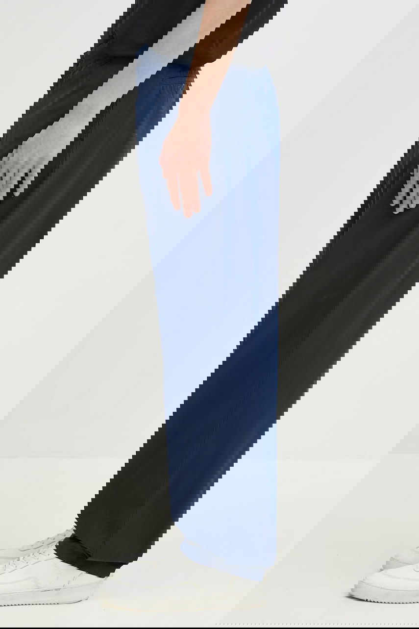 Панталони Carhartt WIP Calder Simple Cotton Wide-Leg Pant Синьо | I033128.E7GD, 1