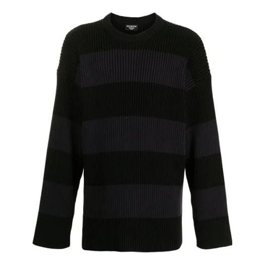 Пуловер Balenciaga Striped Sweater Черно | 657404T31984058