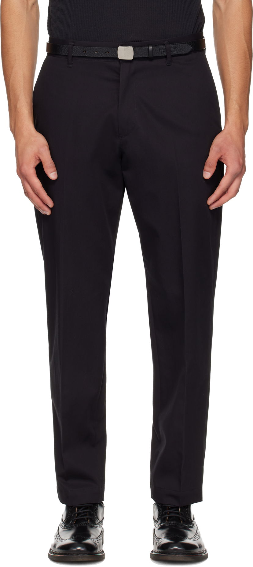 Панталони Neighborhood Straight-Leg Ankle Trousers Черно | 252ZANH-PTM04