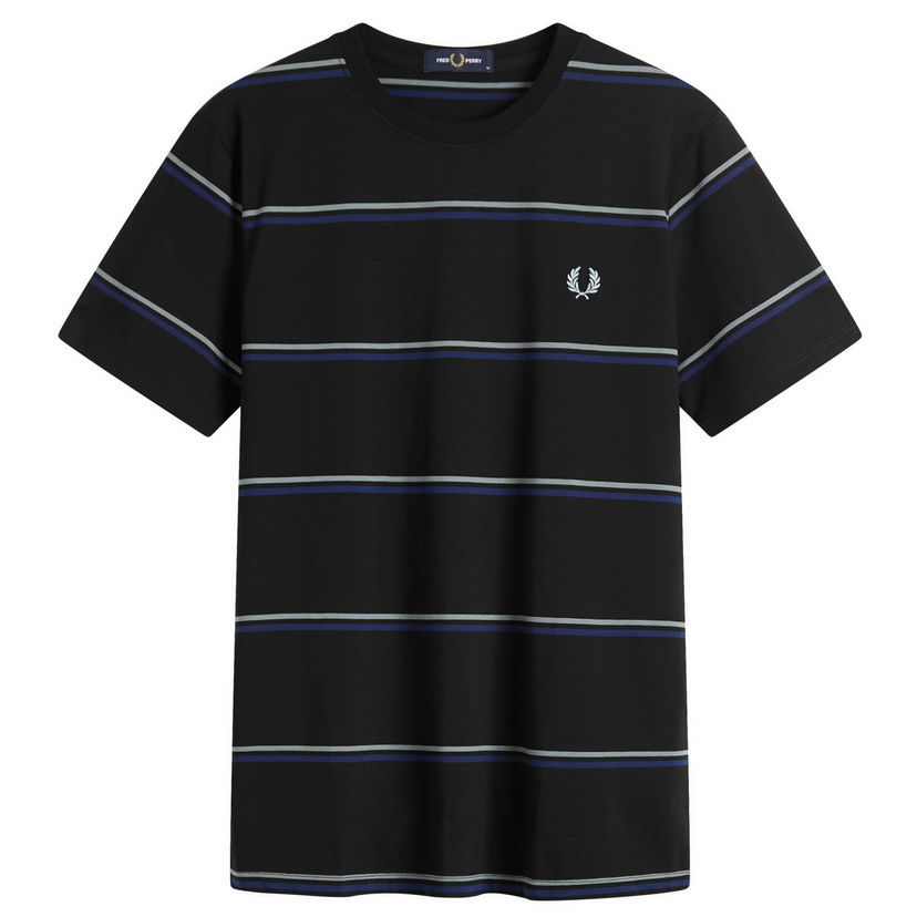 Тениска Fred Perry Fred Perry Fine Stripe T-Shirt, Size Large Черно | M1734-102