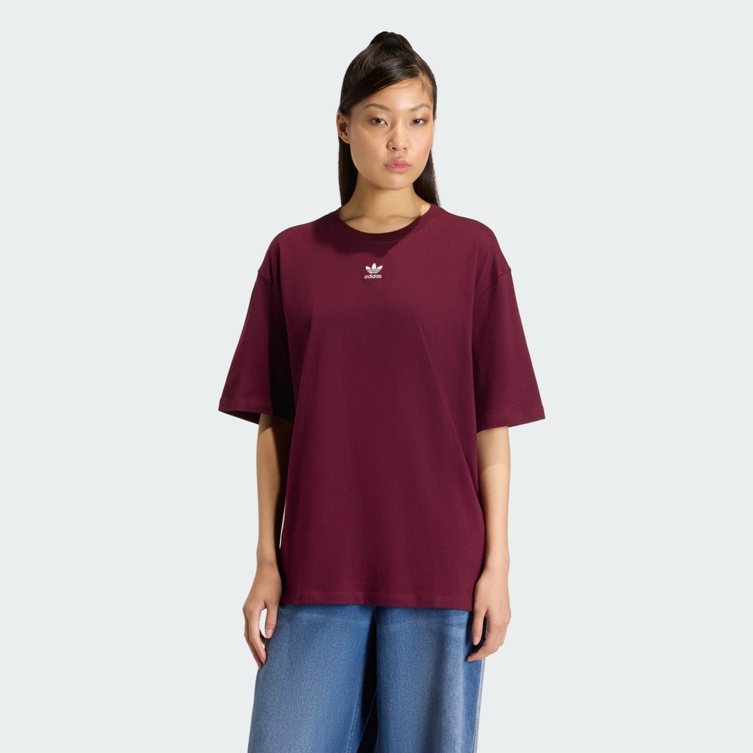 Тениска adidas Performance Boyfriend Tee Бургунди | KW1906, 0