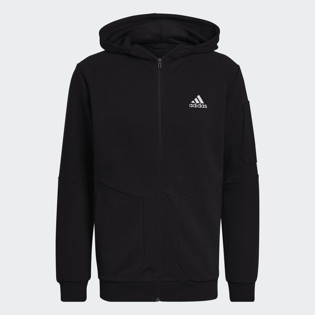 Суитчър adidas Performance Essentials4Gameday Full-Zip Hoodie Черно | HE1811, 0