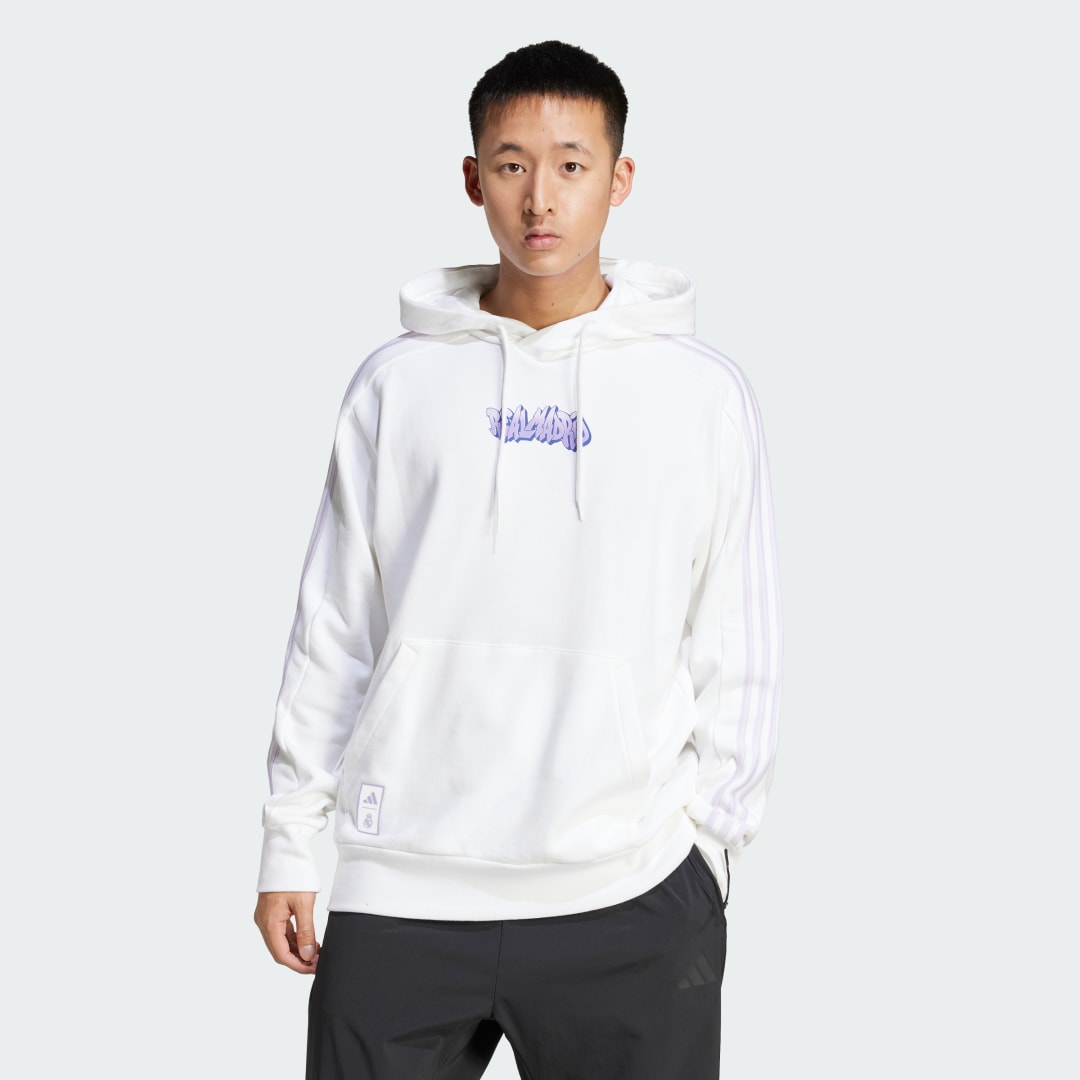 Суитчър adidas Performance Real Madrid Hoodie Бяло | JG3585, 0