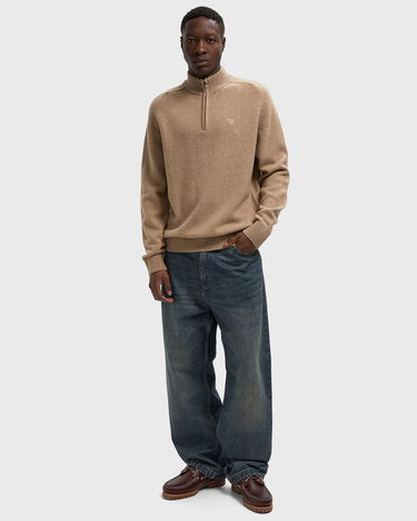 Пуловер Barbour Grangetown Half-Zip Knit Sweater Бежово | MKN1653ST17, 1