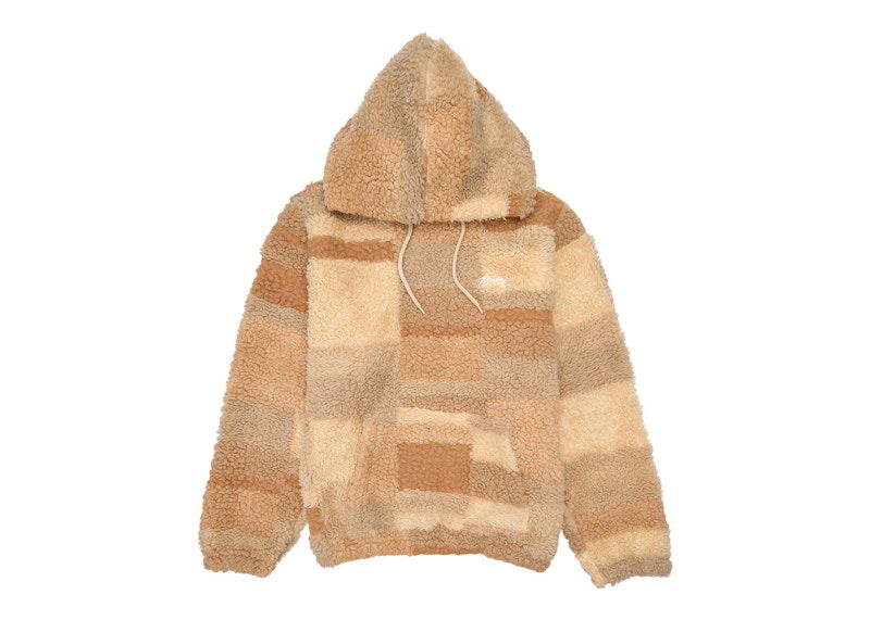 Суитчър Stüssy Sherpa Patchwork Hoodie Кафяво | 118519_KHAK