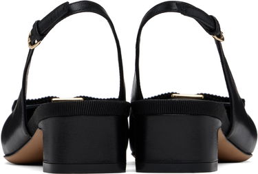 Кецове и обувки FERRAGAMO Salvatore Ferragamo Iconic Bow Slingback Heels Черно | 781739, 1