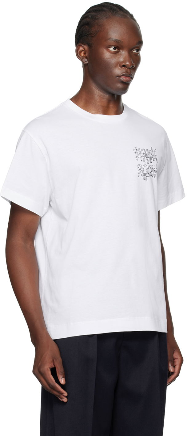 Тениска Simone Rocha Simone Rocha Ribbon Logo T-Shirt Бяло | 5195P19P20-M 0569, 1