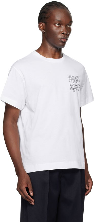 Тениска Simone Rocha Simone Rocha Ribbon Logo T-Shirt Бяло | 5195P19P20-M 0569, 1