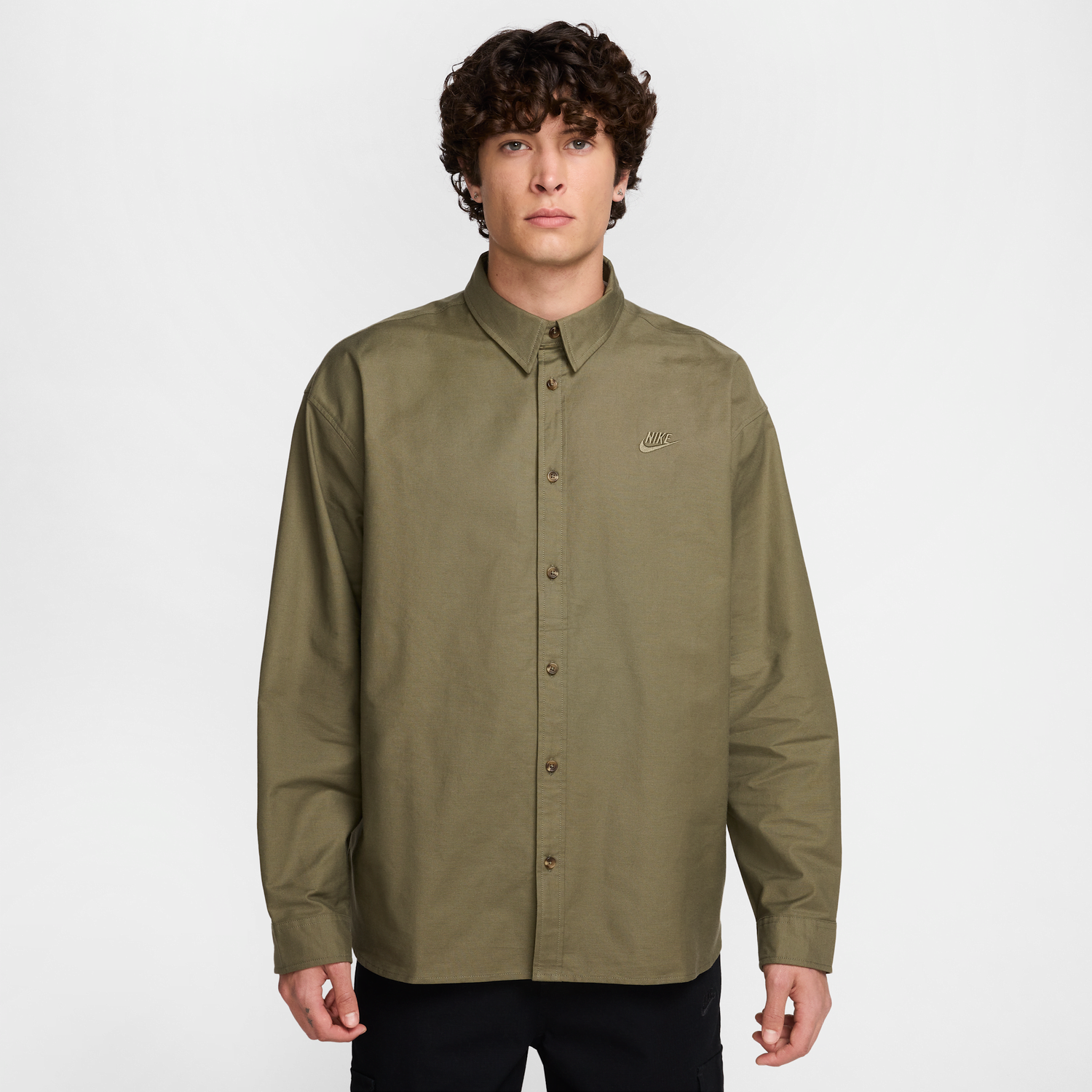 Риза Nike Nike Club Oxford Relaxed Long Sleeve Shirt Зелено | HM9590-222, 0