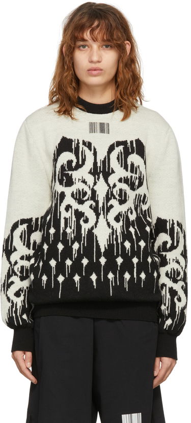 Пуловер VETEMENTS Slavic Graphic Print Knit Sweater Бежово | VL12KN100B, 0