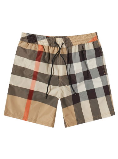 Бански Burberry Guildes Oversize Check Swim Short Бежово | 8017294-A7028