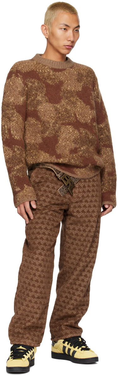 Пуловер ERL Jacquard Sweater Кафяво | ERL05N033, 3