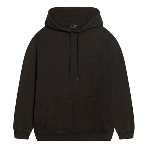 Суитчър Balenciaga Logo Hoodie Medium Fit Черно | 600583TLVB81146, 0