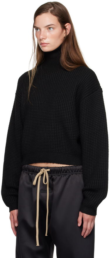 Пуловер Fear of God ESSENTIALS Cropped Turtleneck Sweater Черно | 192BT247320FW, 3