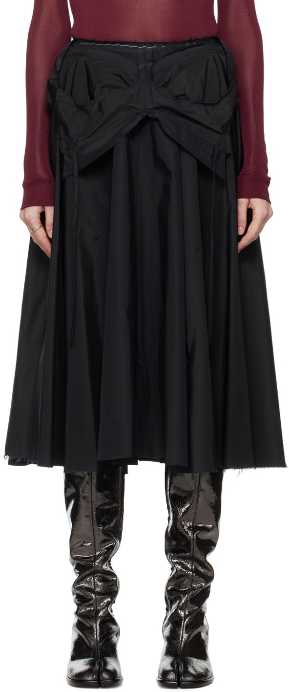 Пола Maison Margiela Work-in-Progress Midi Skirt Черно | S51ME0026 M35131, 0