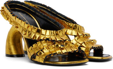 Аксесоари Dries Van Noten Dries Van Noten Ruffled Heeled Sandals Металик | WS251-1566-207, 3