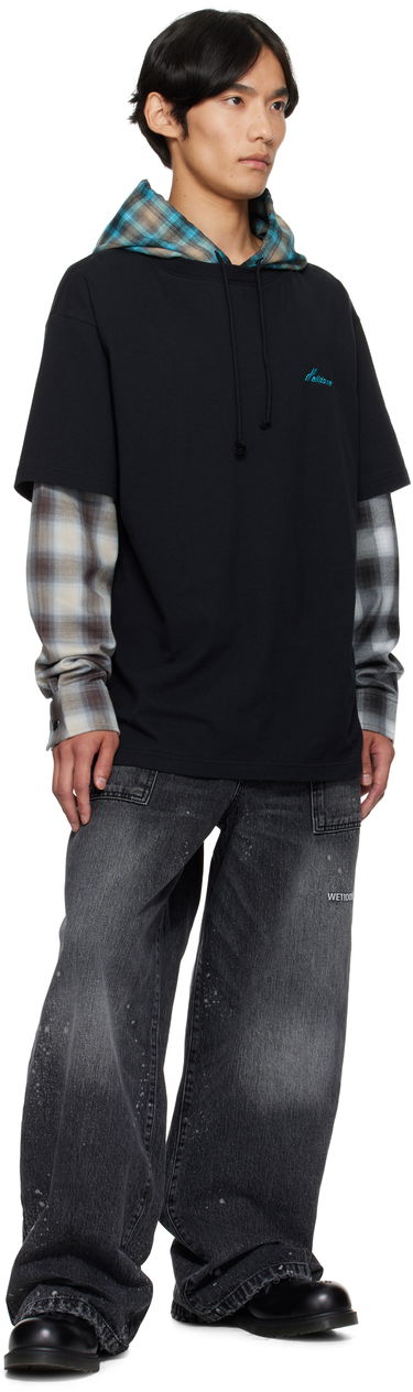 Дънки We11done Carpenter Wide-Leg Distressed Paint Splatter Jeans Черно | WD-DP2-25-340-M-BK, 3